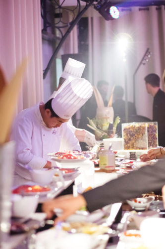 Cocktail Dinner Live Cooking Corporate Event